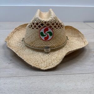 Basque Straw Cowboy Hat